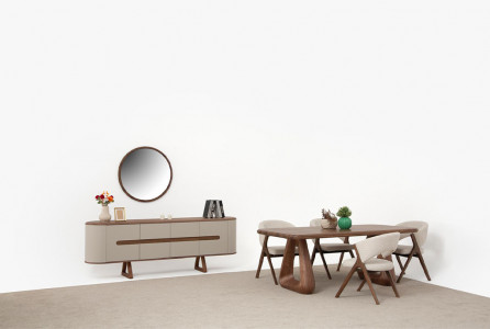 Lansman Yemek Odası ( OUTLET ) Konsol, Masa, Sandalye x4