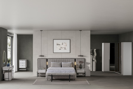 Mokka Gri Yatak Odası