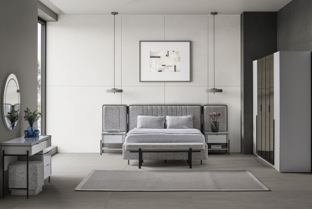 Mokka Gri Yatak Odası