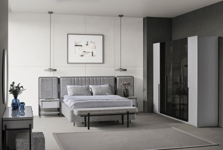 Mokka Gri Yatak Odası