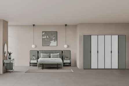 Mokka Yeşil Yatak Odası