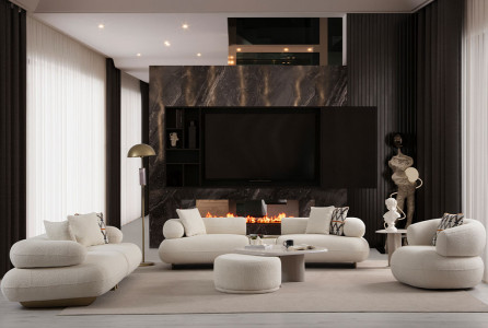 OUTLET Glamour Koltuk Takımı (4+3+1)